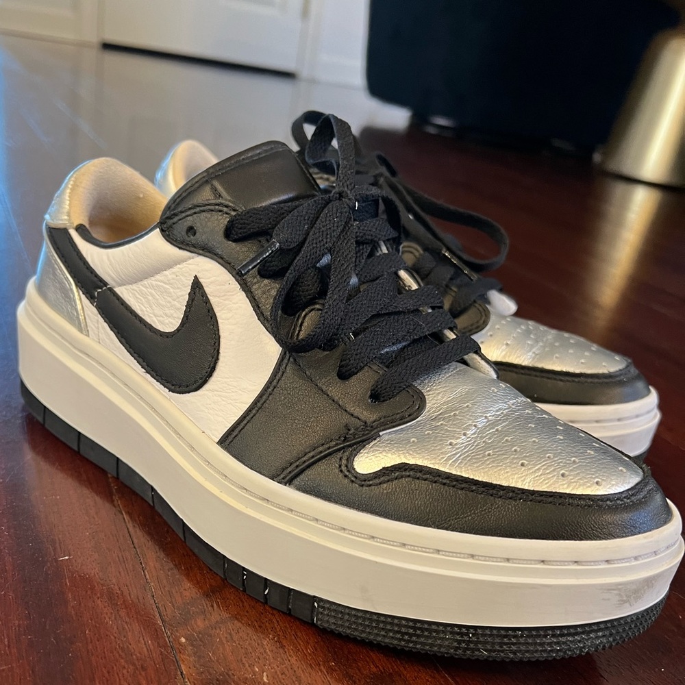 Nike Jordan 1 Elevate Low "Metallic Silver/Black/White" Women's Shoe